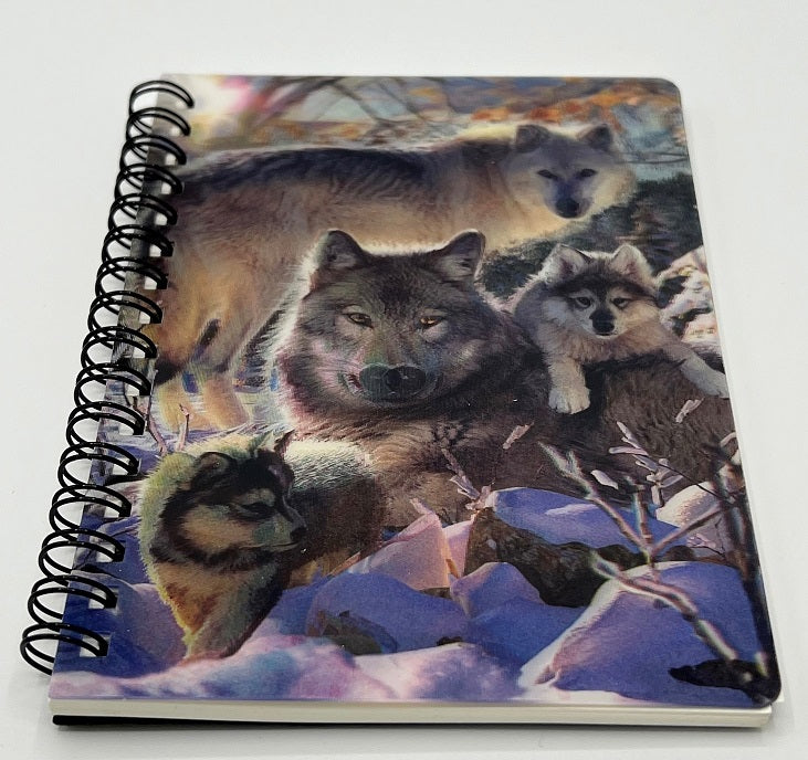3D Wolf Pack Notebook