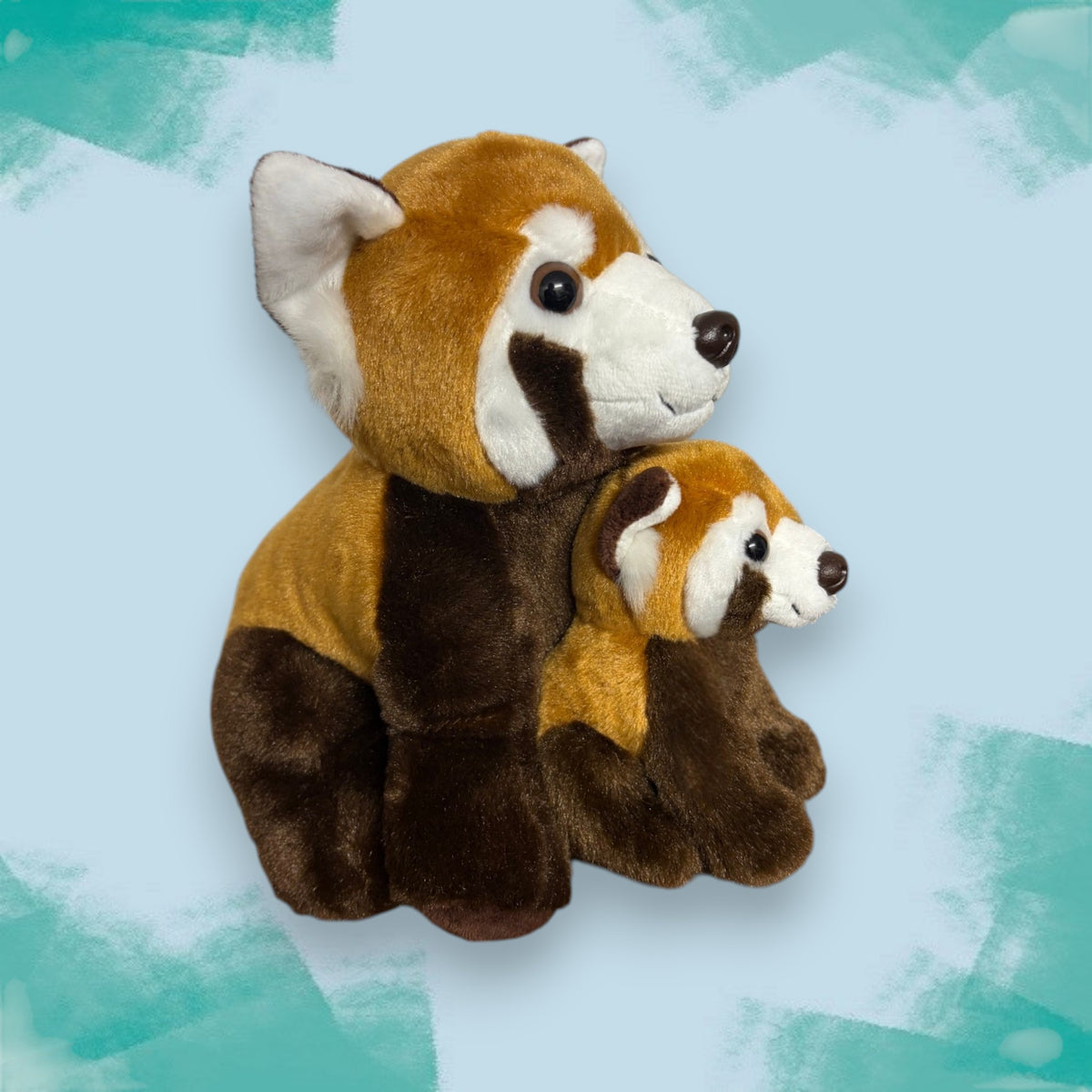 Mama and Baby Red Panda Plush