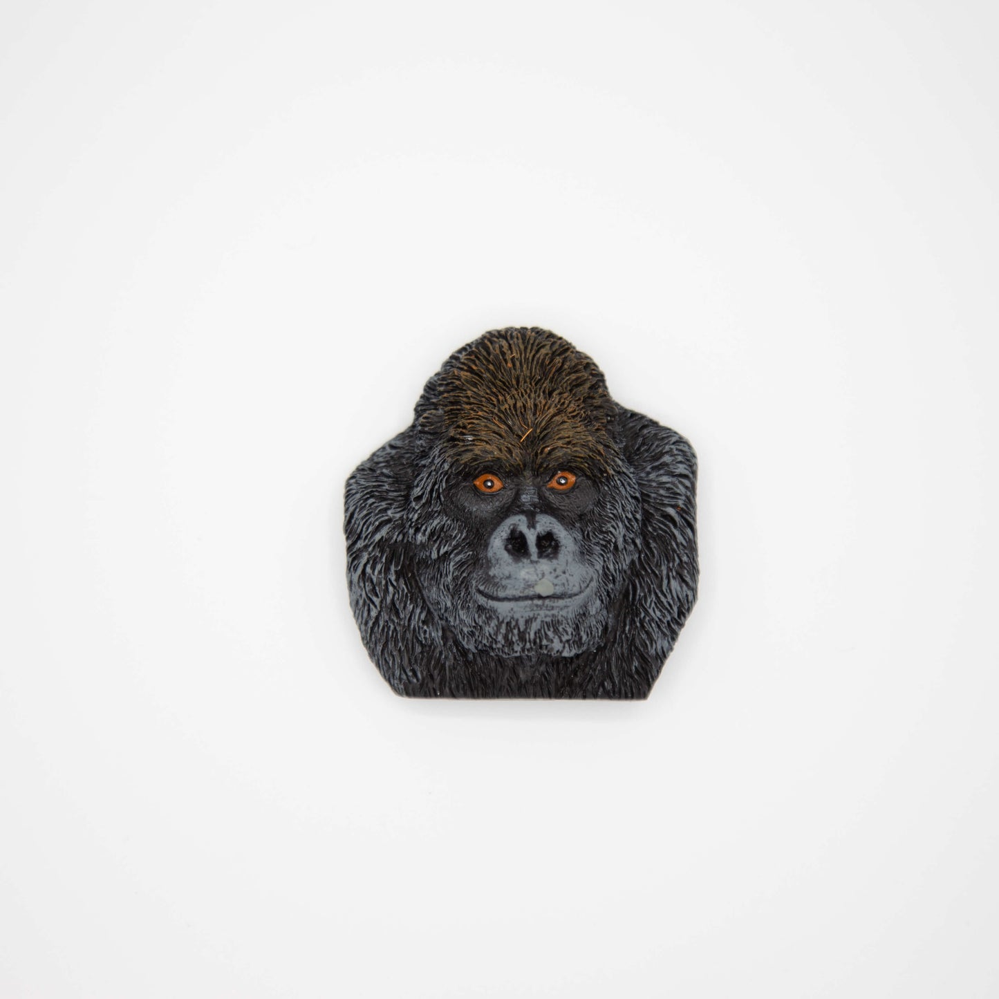 Gorilla head resin fridge magnet