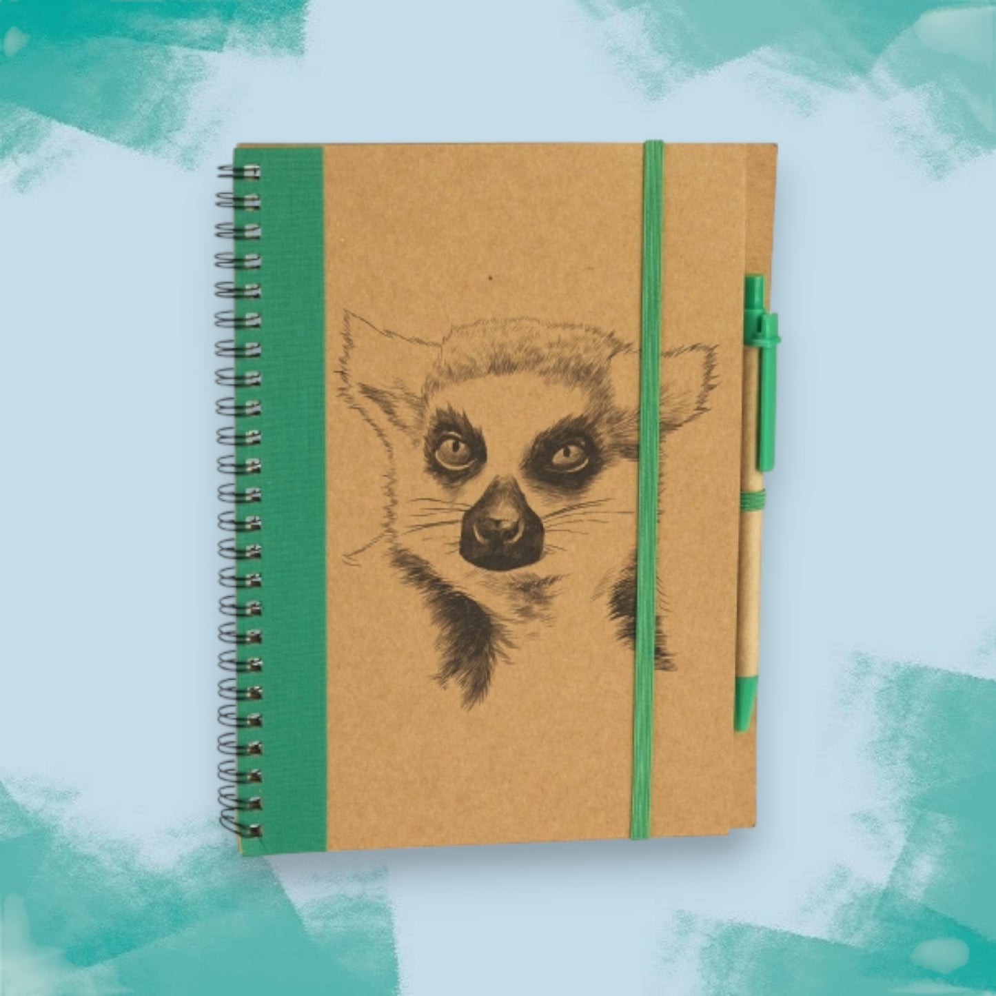 A5 Lemur Notebook and Pen