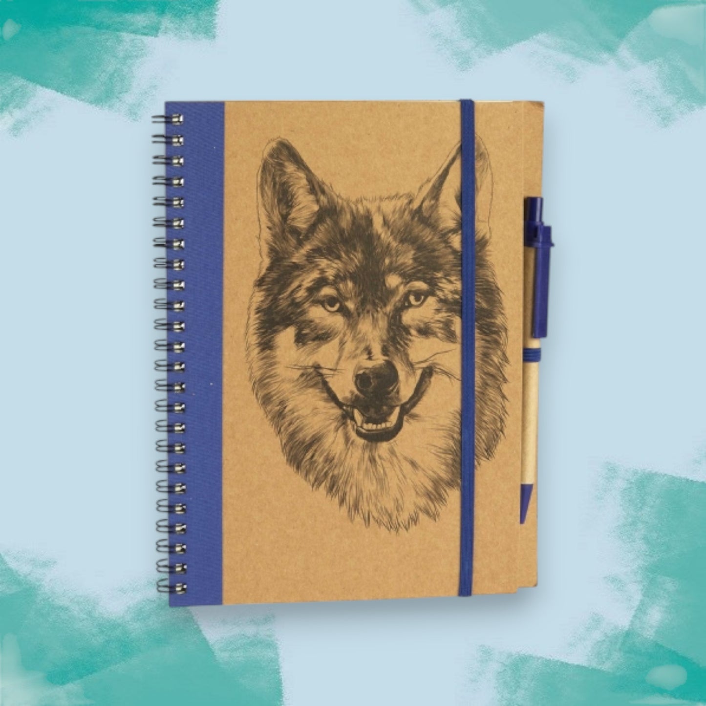 A5 Wolf Notebook and Pen