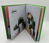 An open page of the cacti book, showing images of a range of cacti. 