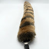 orange and brown striped furry clip-on red panda tail