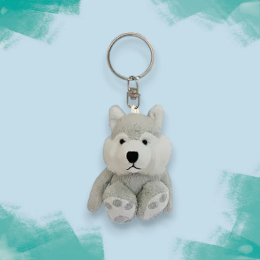 Wolf Soft Toy Keyring Charm