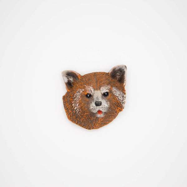 red panda head resin fridge magnet